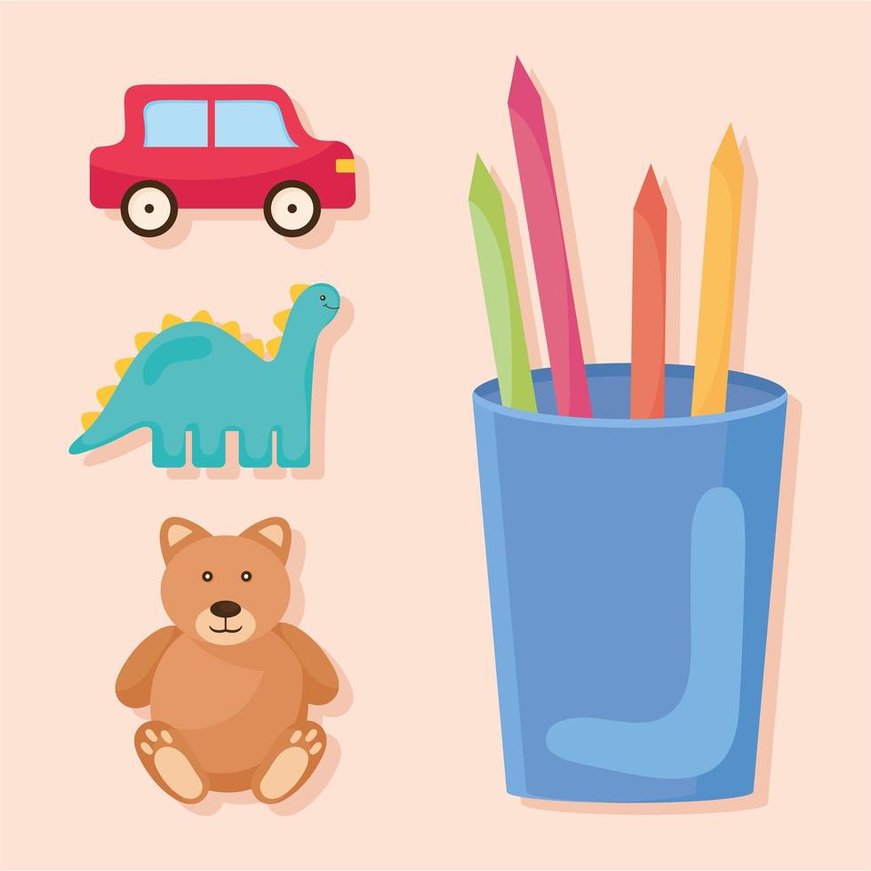 Toys symbol set vector