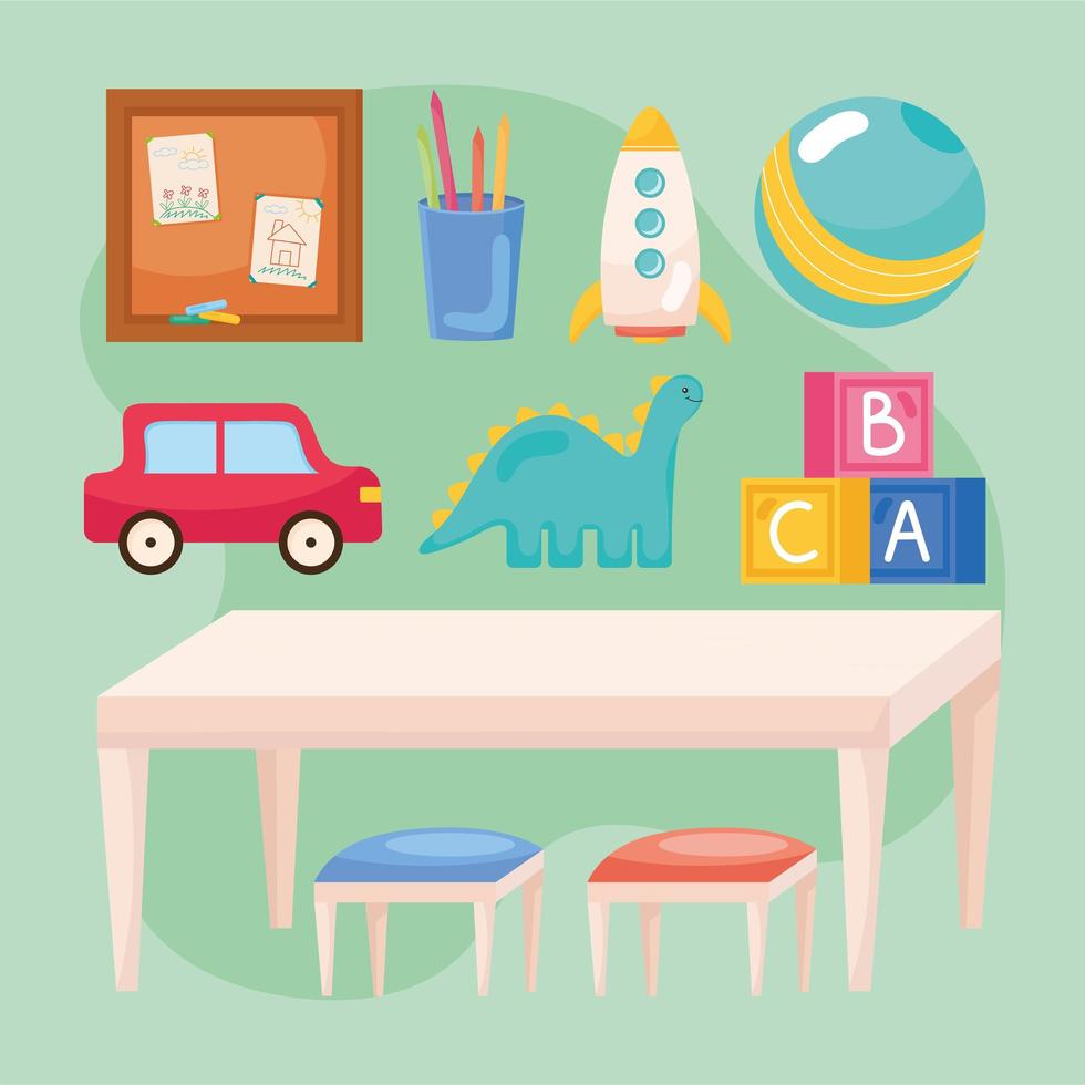 Toys icon set vector