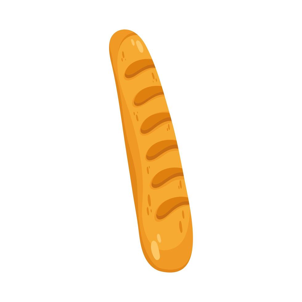 Isolated baguette bread vector