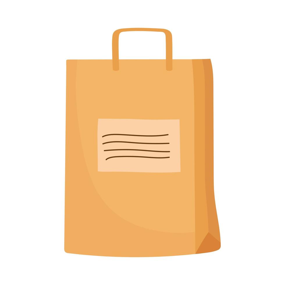 Market paper bag vector