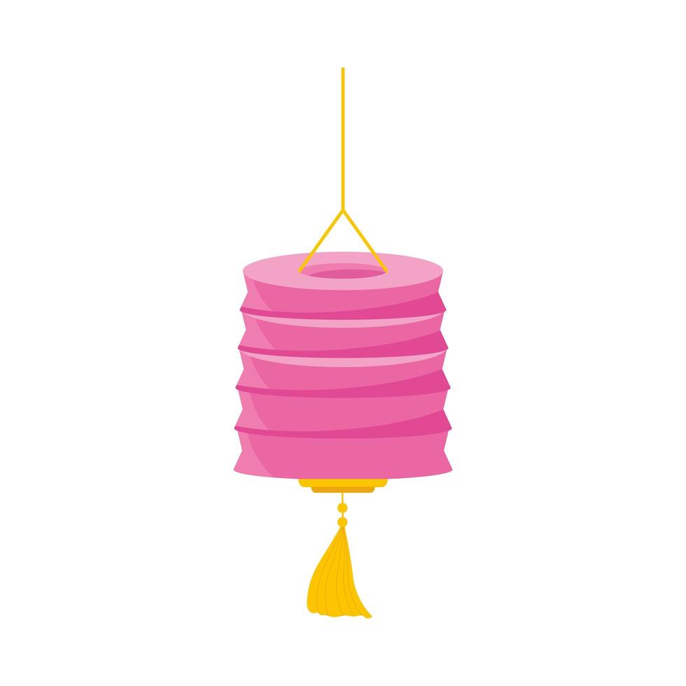 pink mid autumn lamp vector