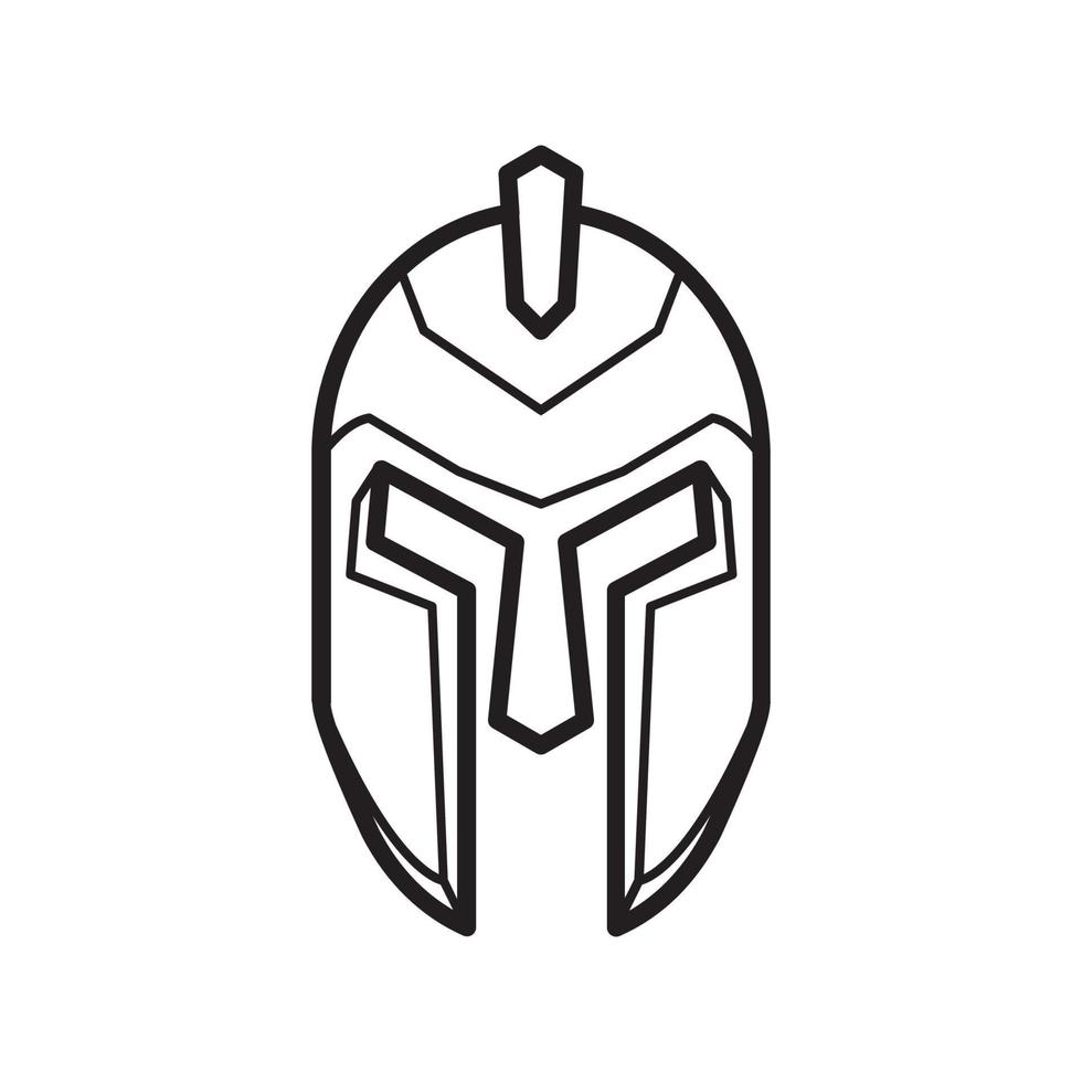 icono de casco medieval vector