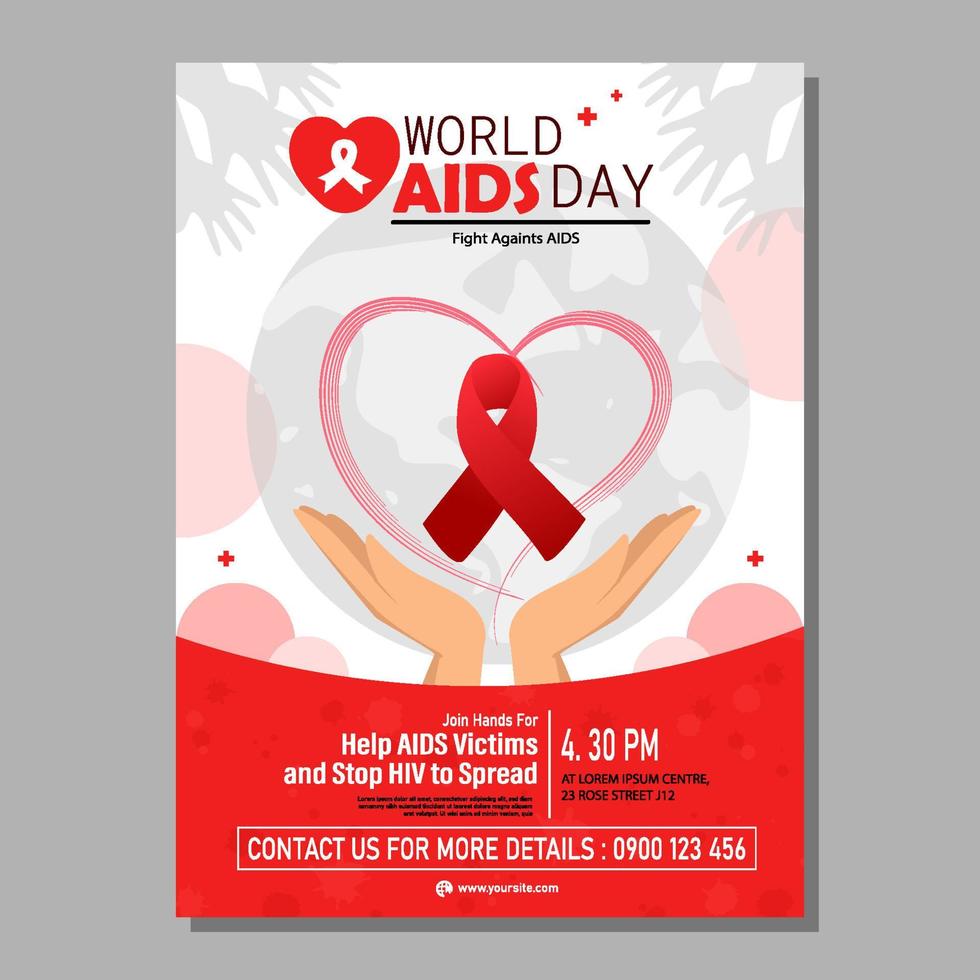 World Aids Day Poster Concept vector