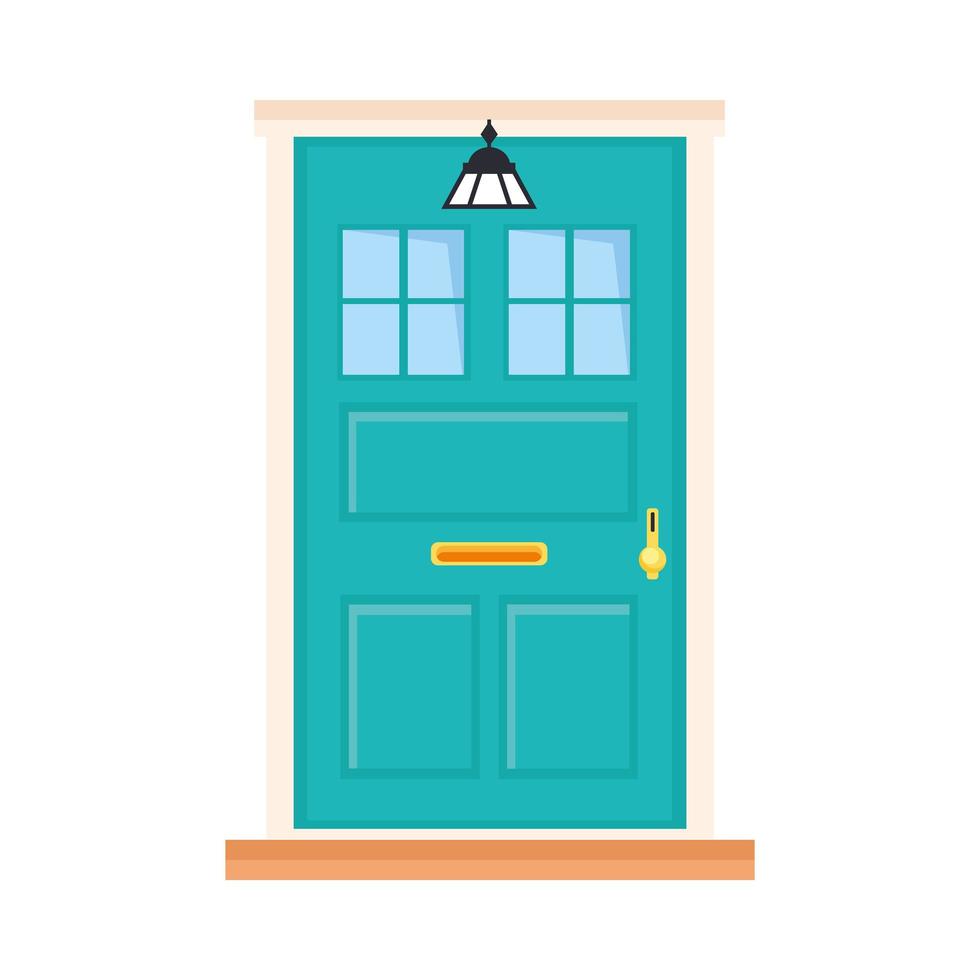 elegant front door vector