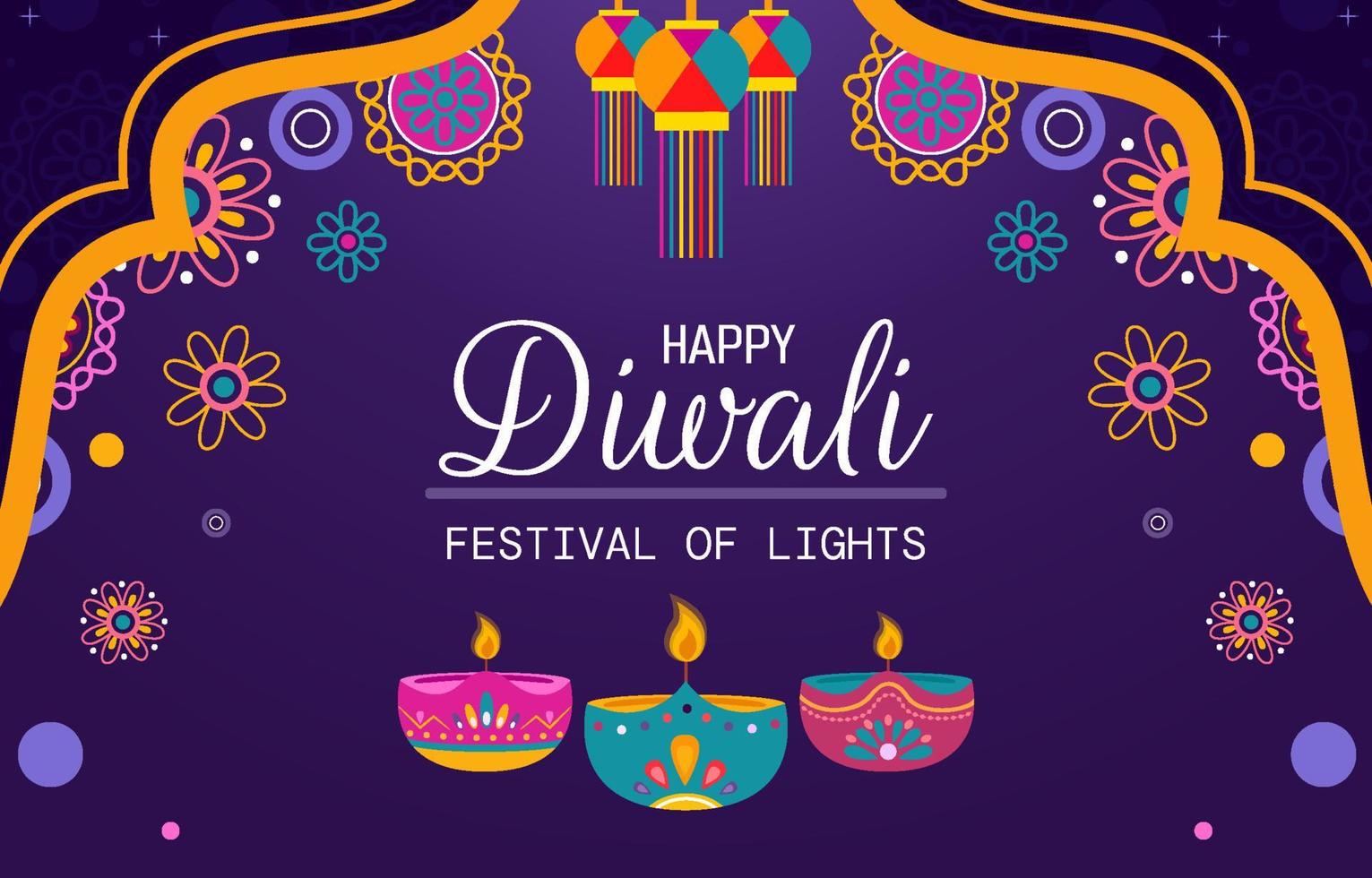 concepto de fondo del festival de diwali vector
