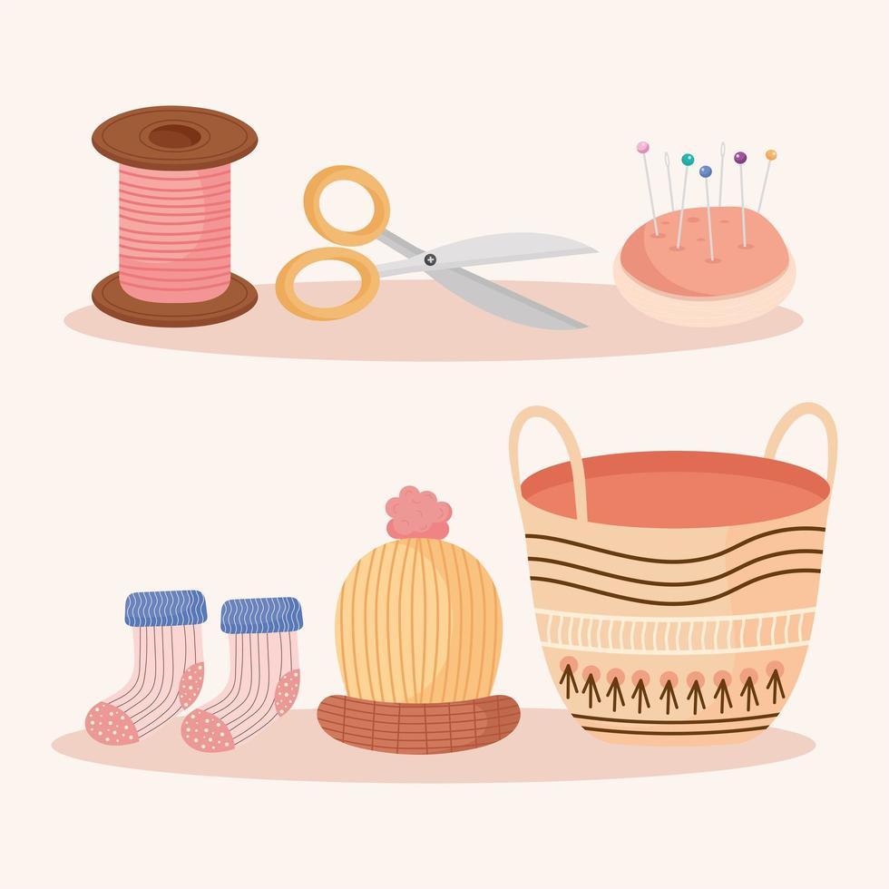 icons for knitting vector