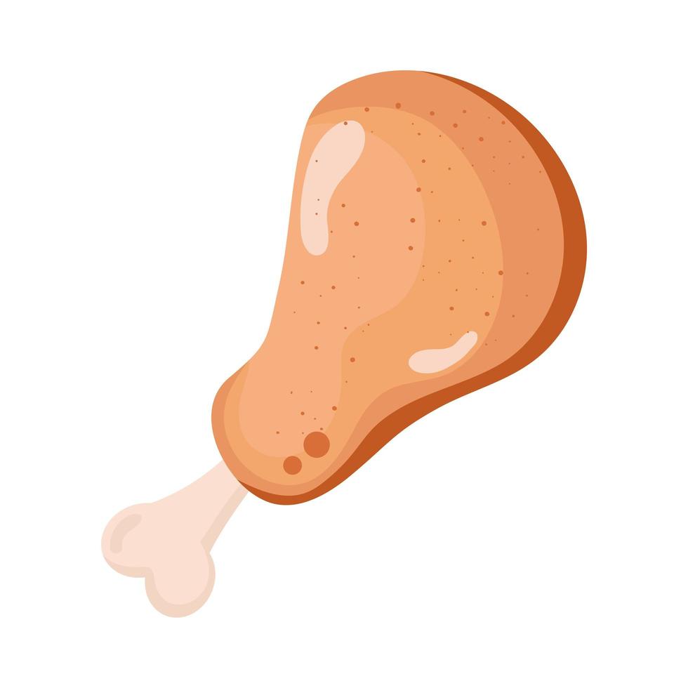 muslos pollo icono vector