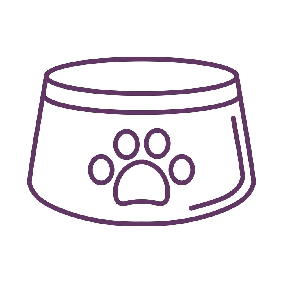 pet dish with paw vector