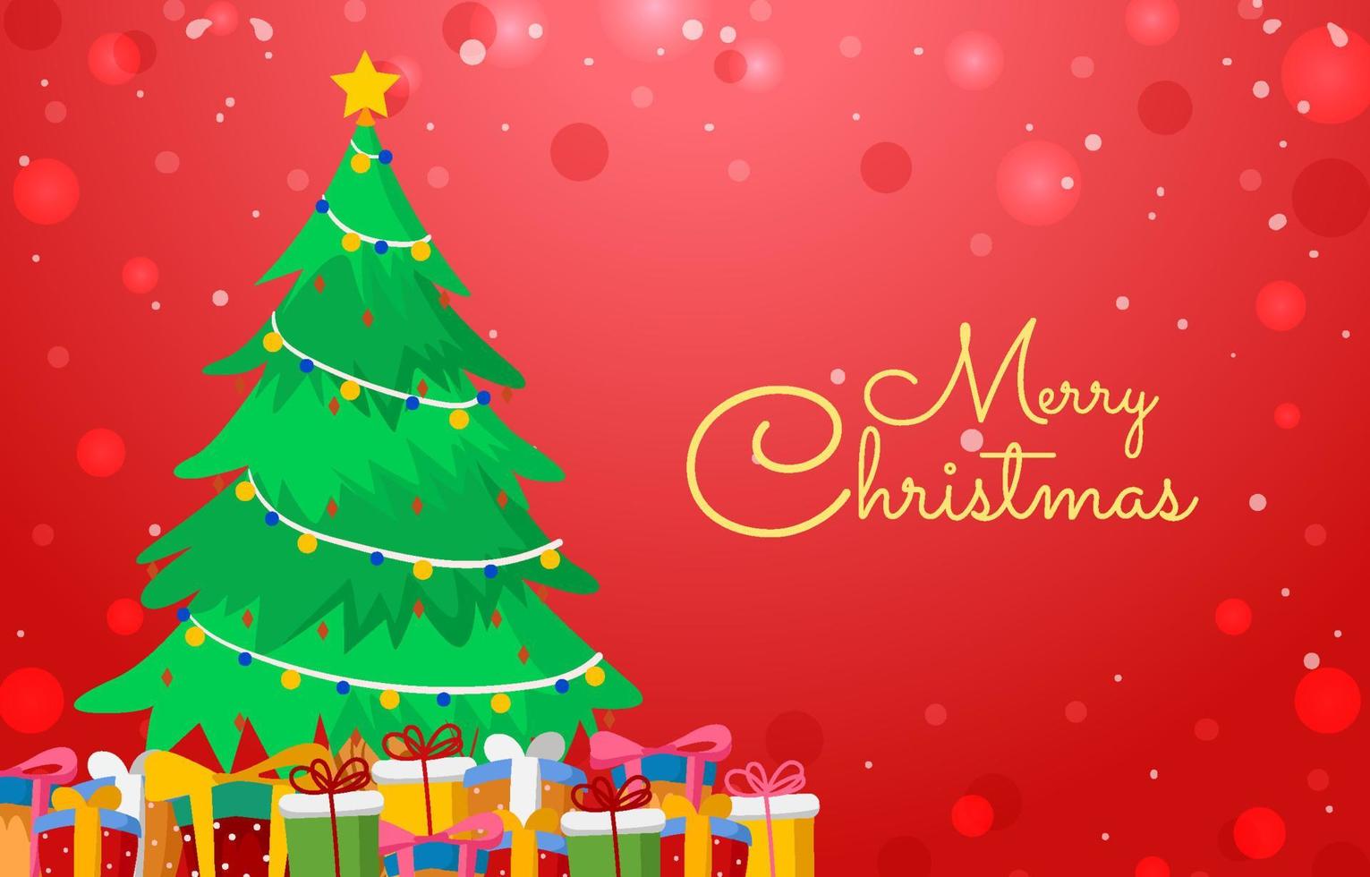 Hand Drawn Christmas Tree Background vector