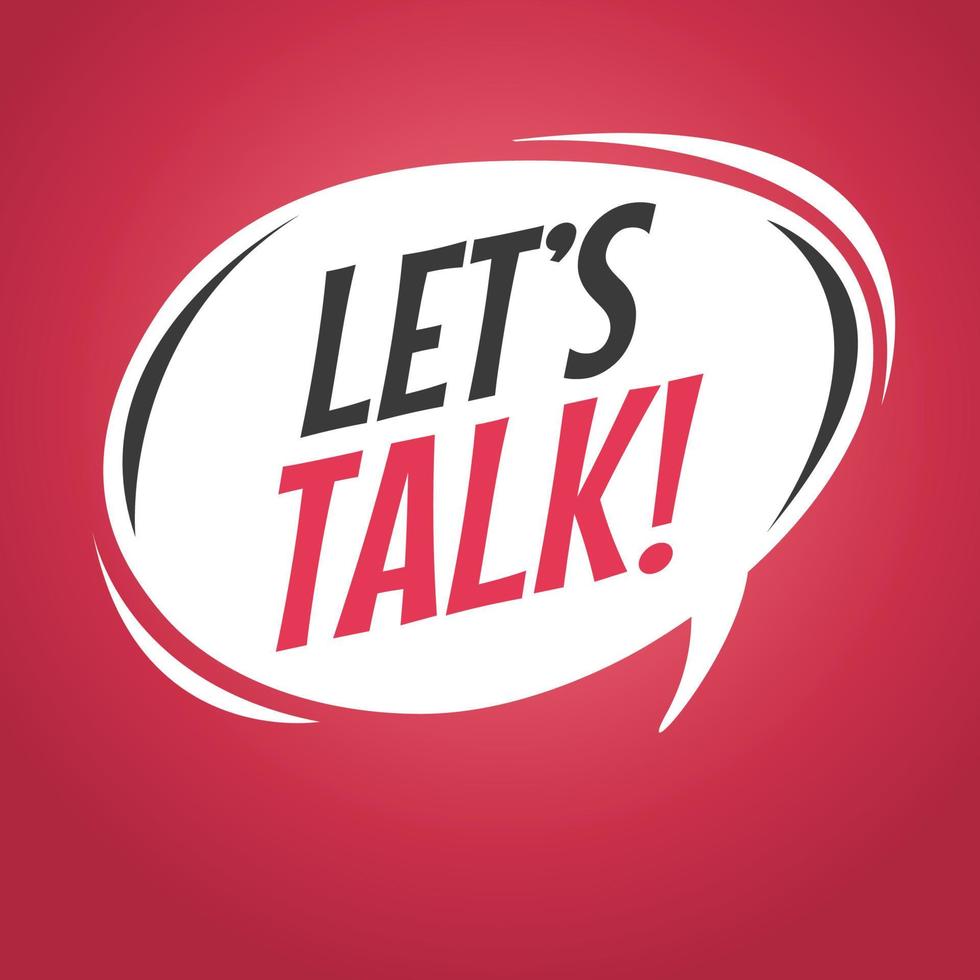 let's talk cartoon speech bubble. vector