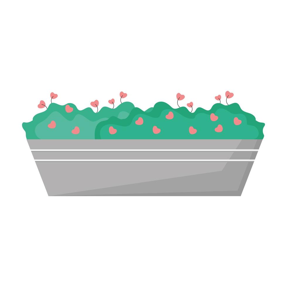 big pot with plants vector