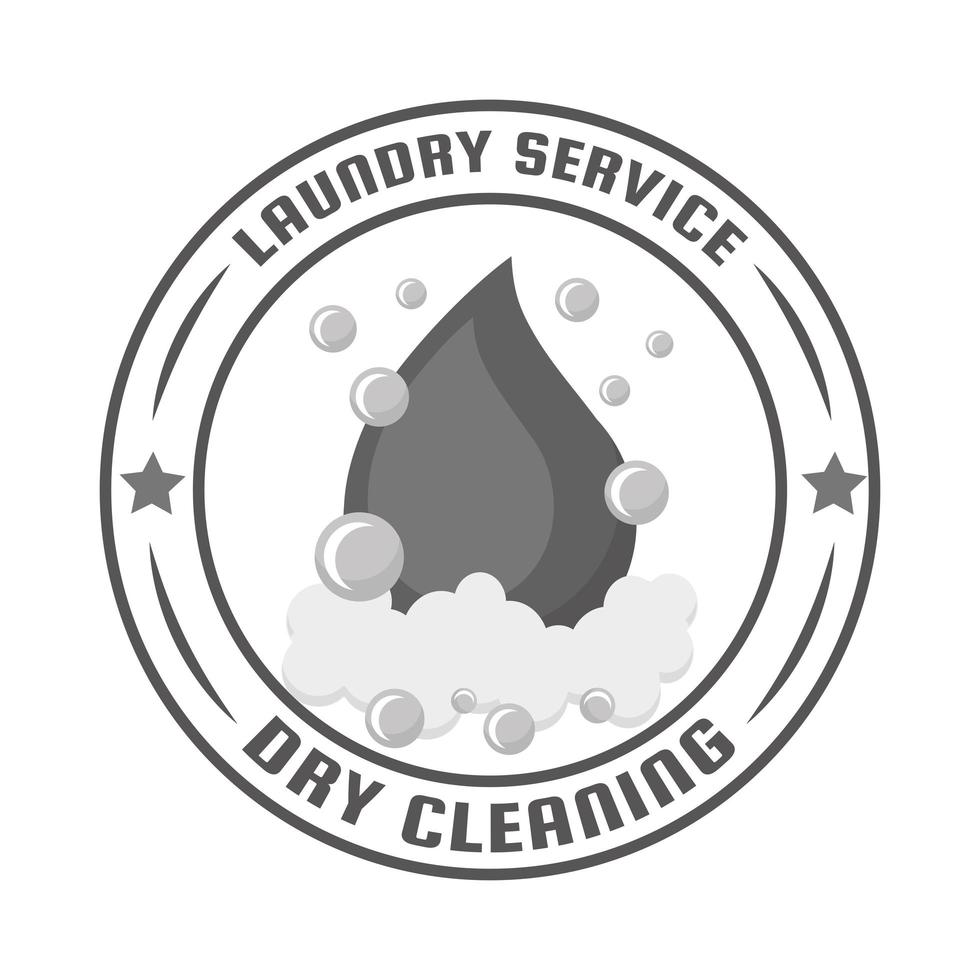 dry cleaning stamp vector