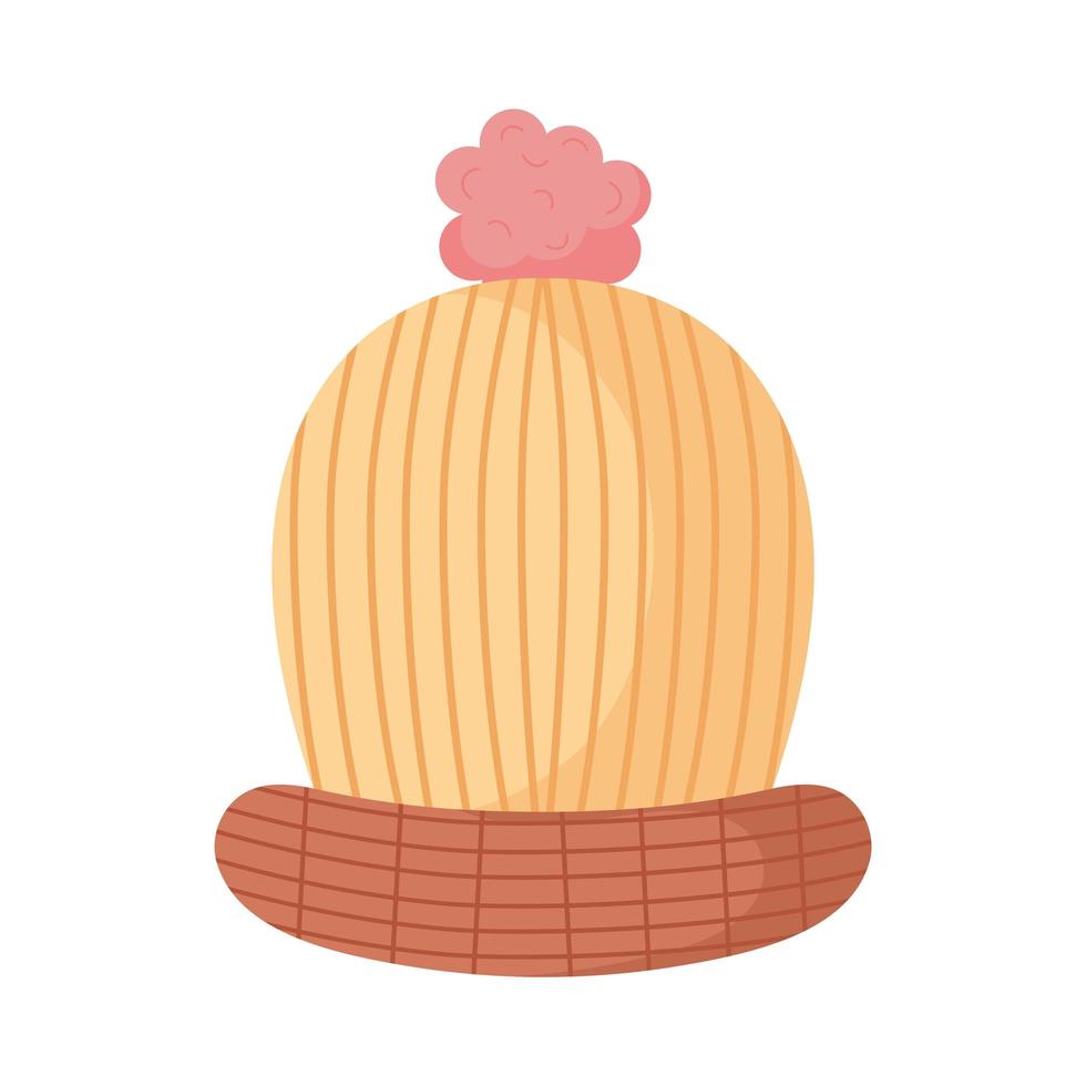 woolen knit hat vector