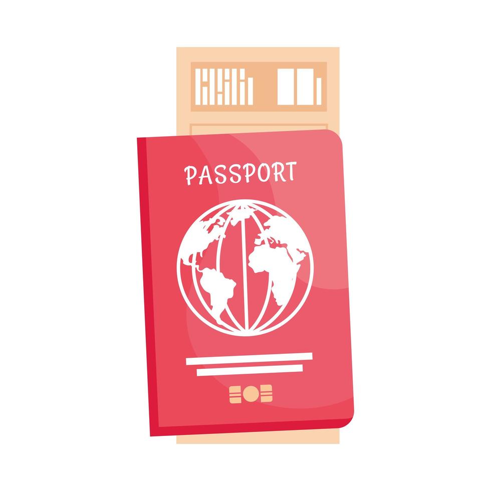 documento de pasaporte de viaje vector