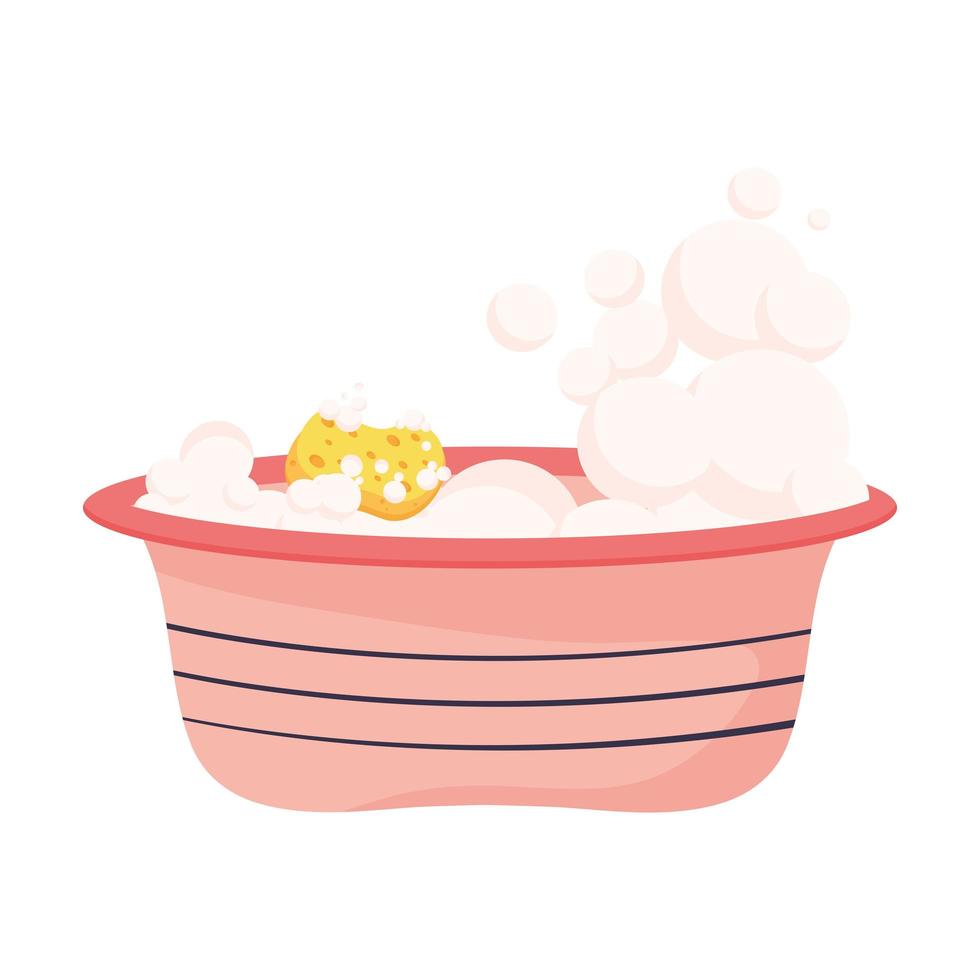 bucket with foam vector
