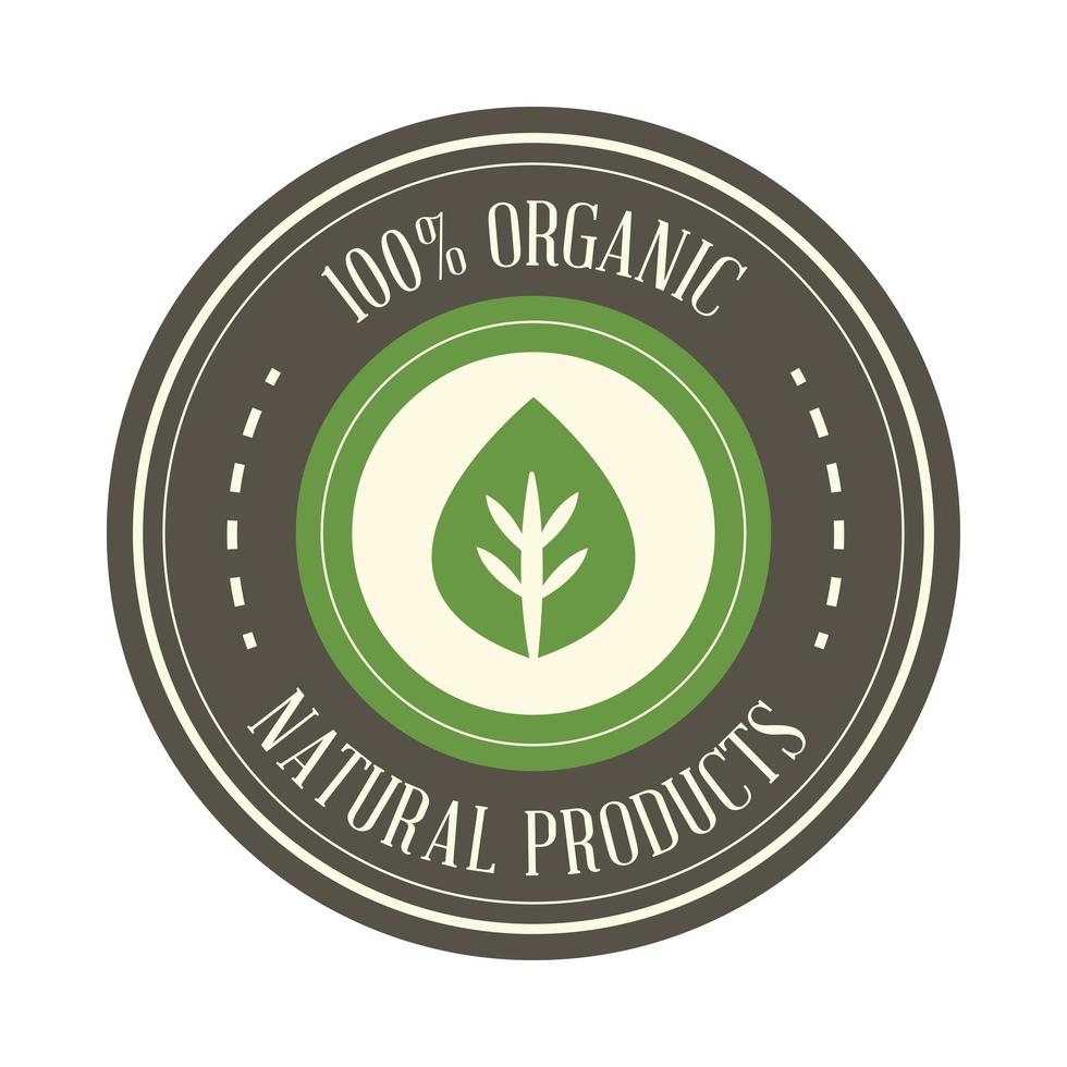 100 producto natural orgánico vector