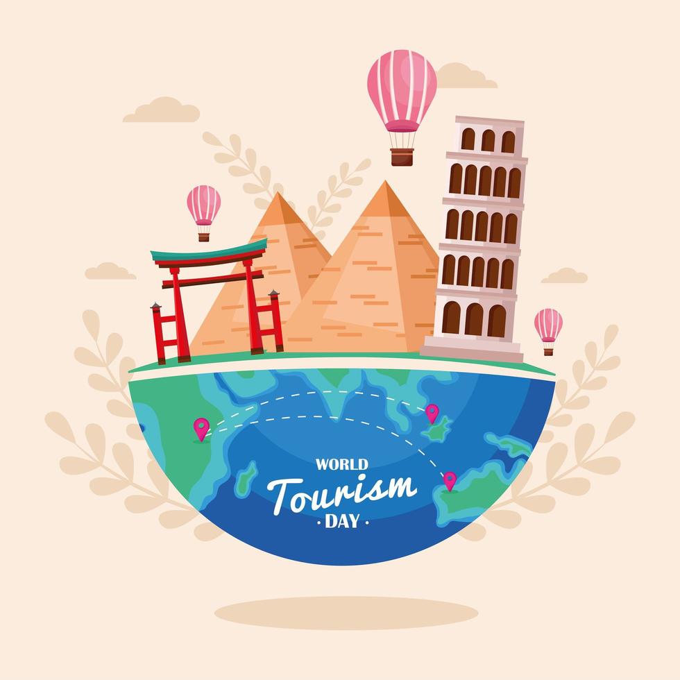 world tourism day poster vector