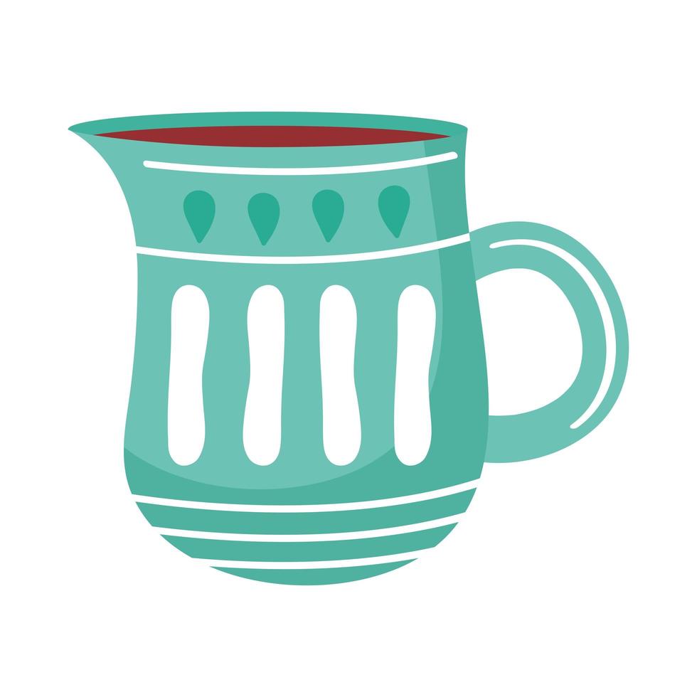 ceramic mug green vector