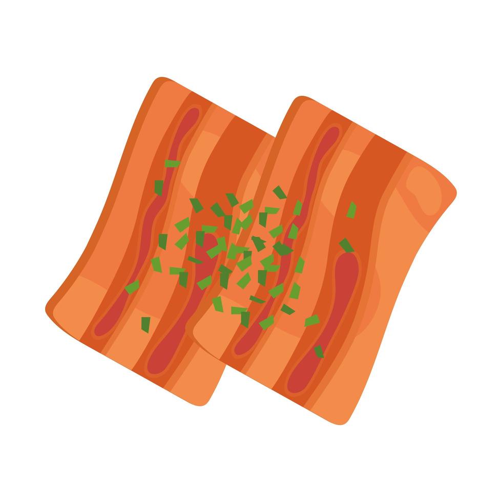 bacon meat slices vector