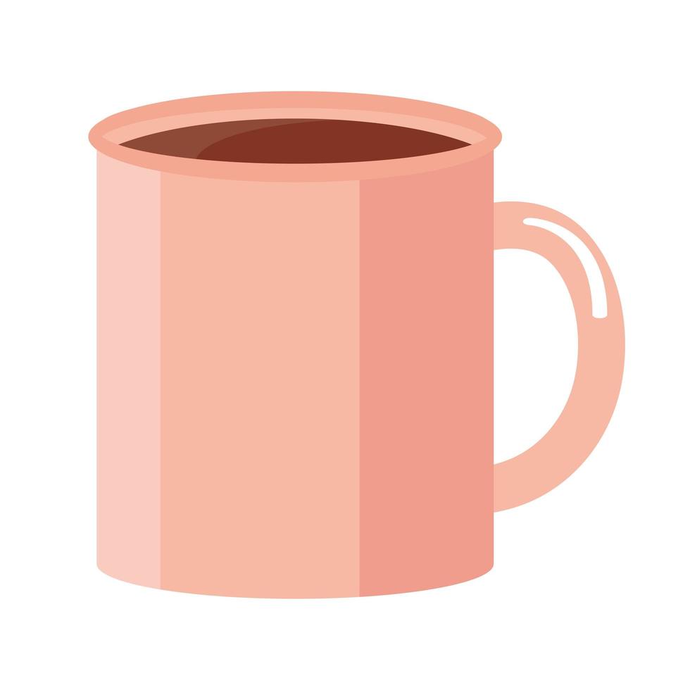 pink ceramic cup vector