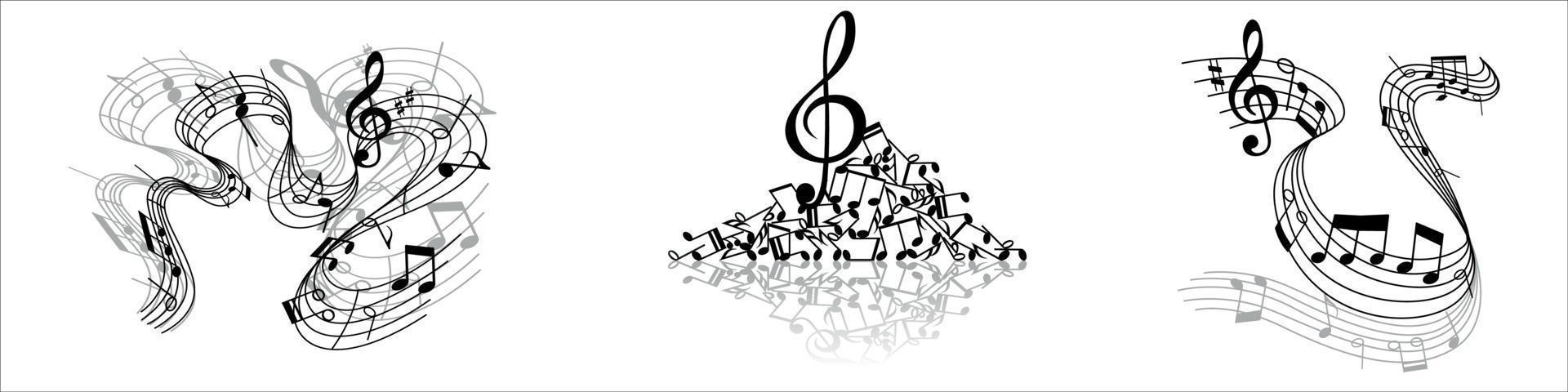 nota musical, vector, eps, 10 vector