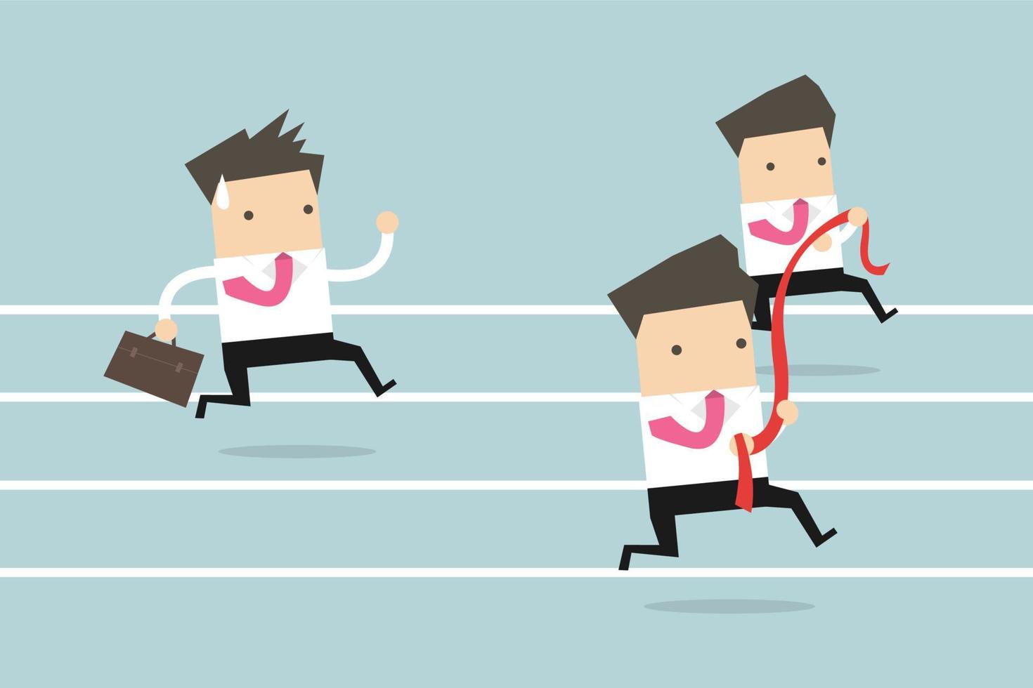 Businessman running competition. vector
