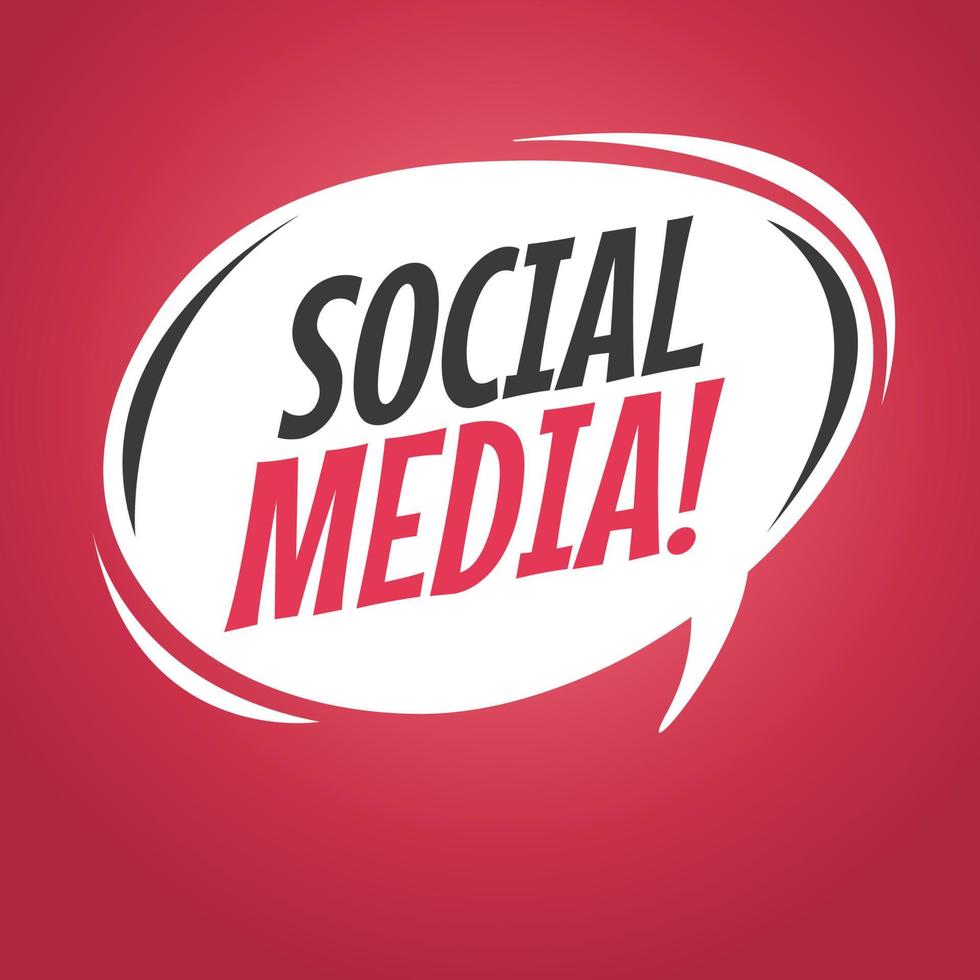 Social media cartoon speech bubble. vector