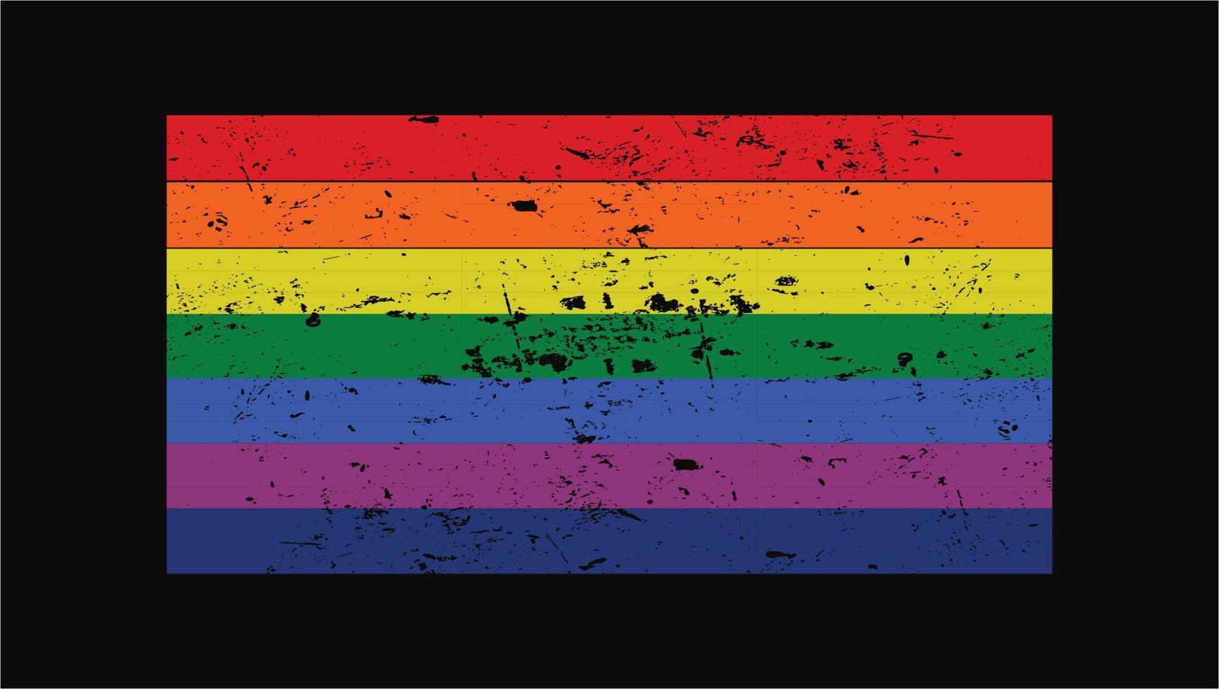 colorful pride month rainbow Flag Vector
