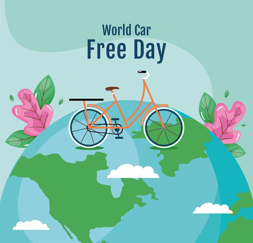 car free day poster vector