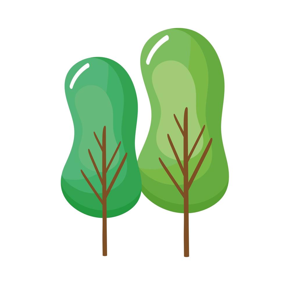 two trees forest vector
