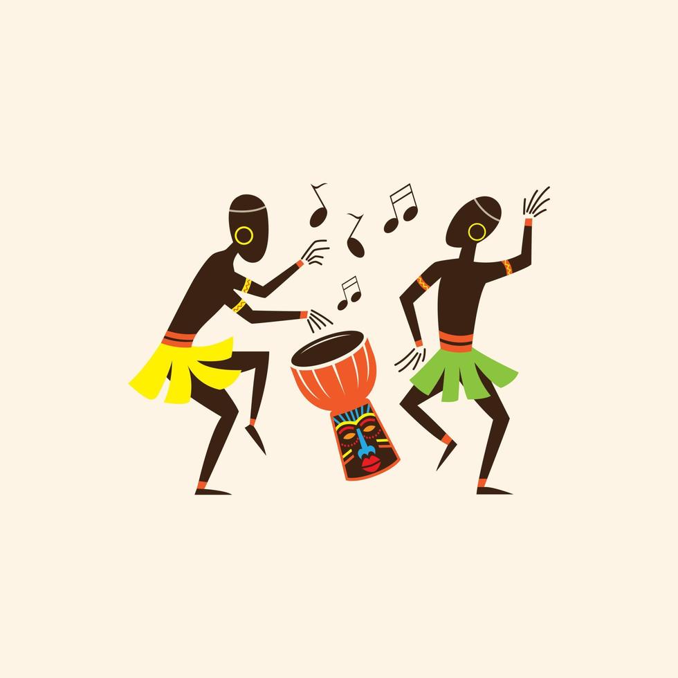 danza étnica africana vector