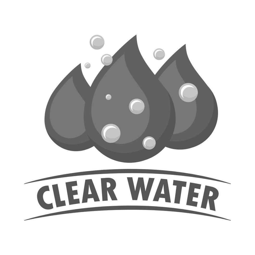 sello de agua clara vector