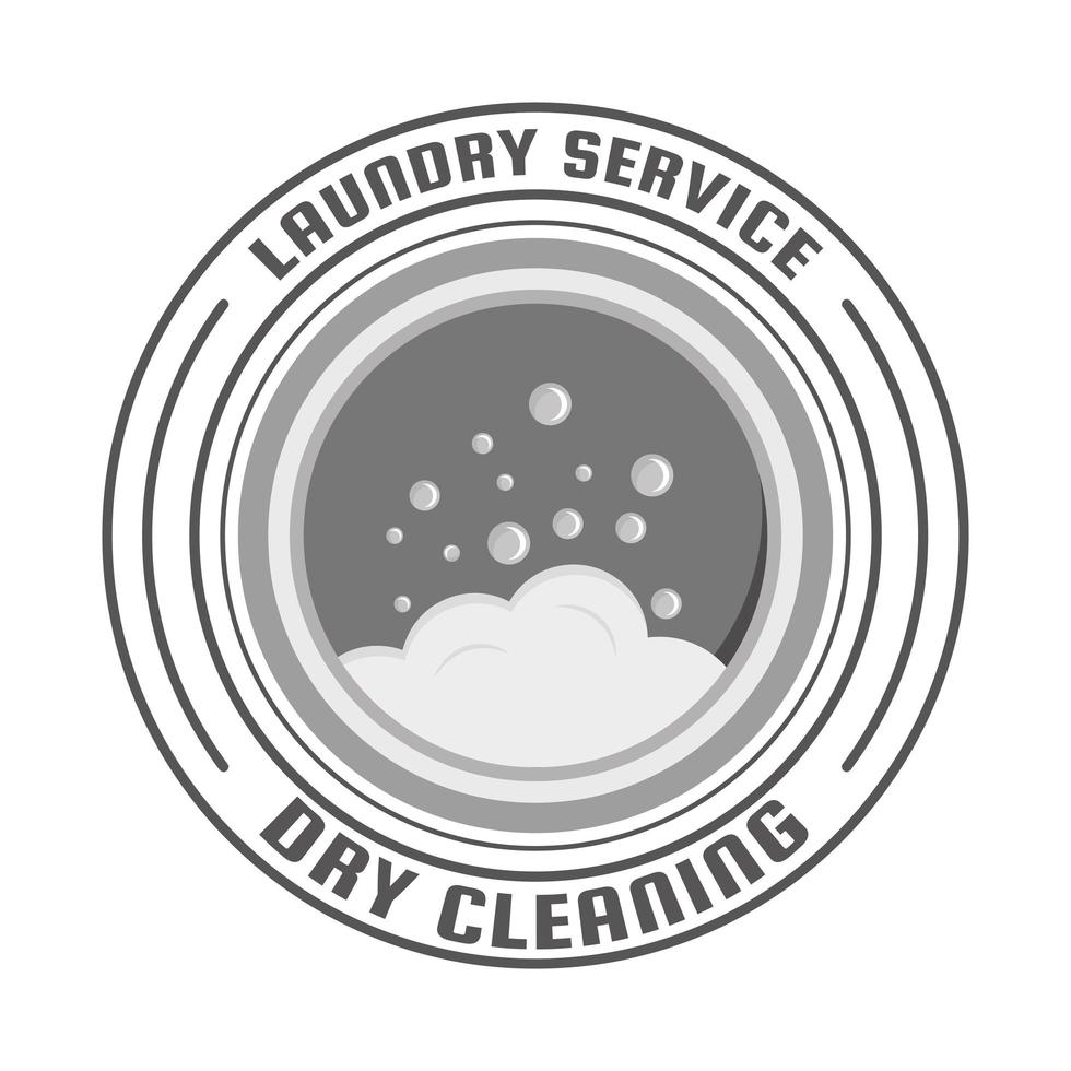 Laundry circle stamp vector