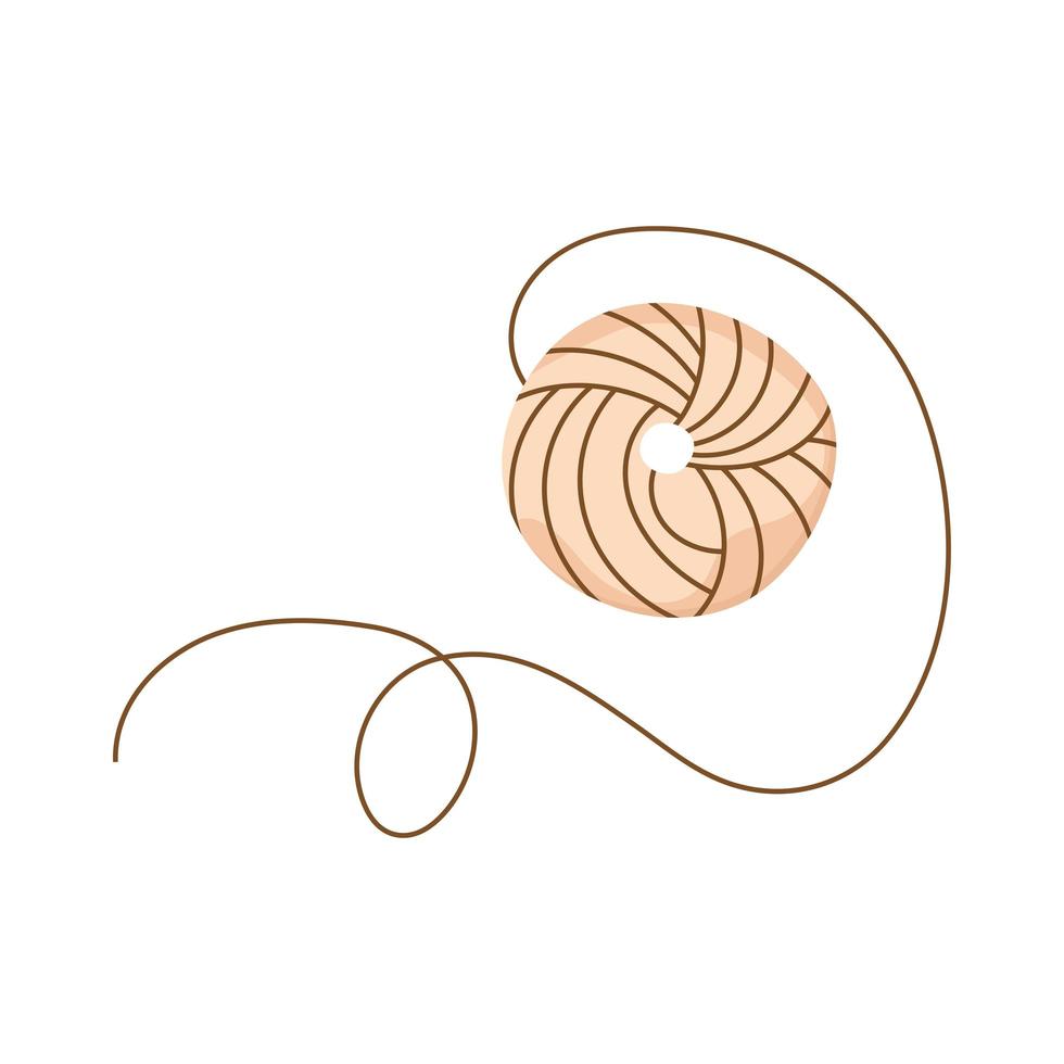 clew of wool for knitting vector