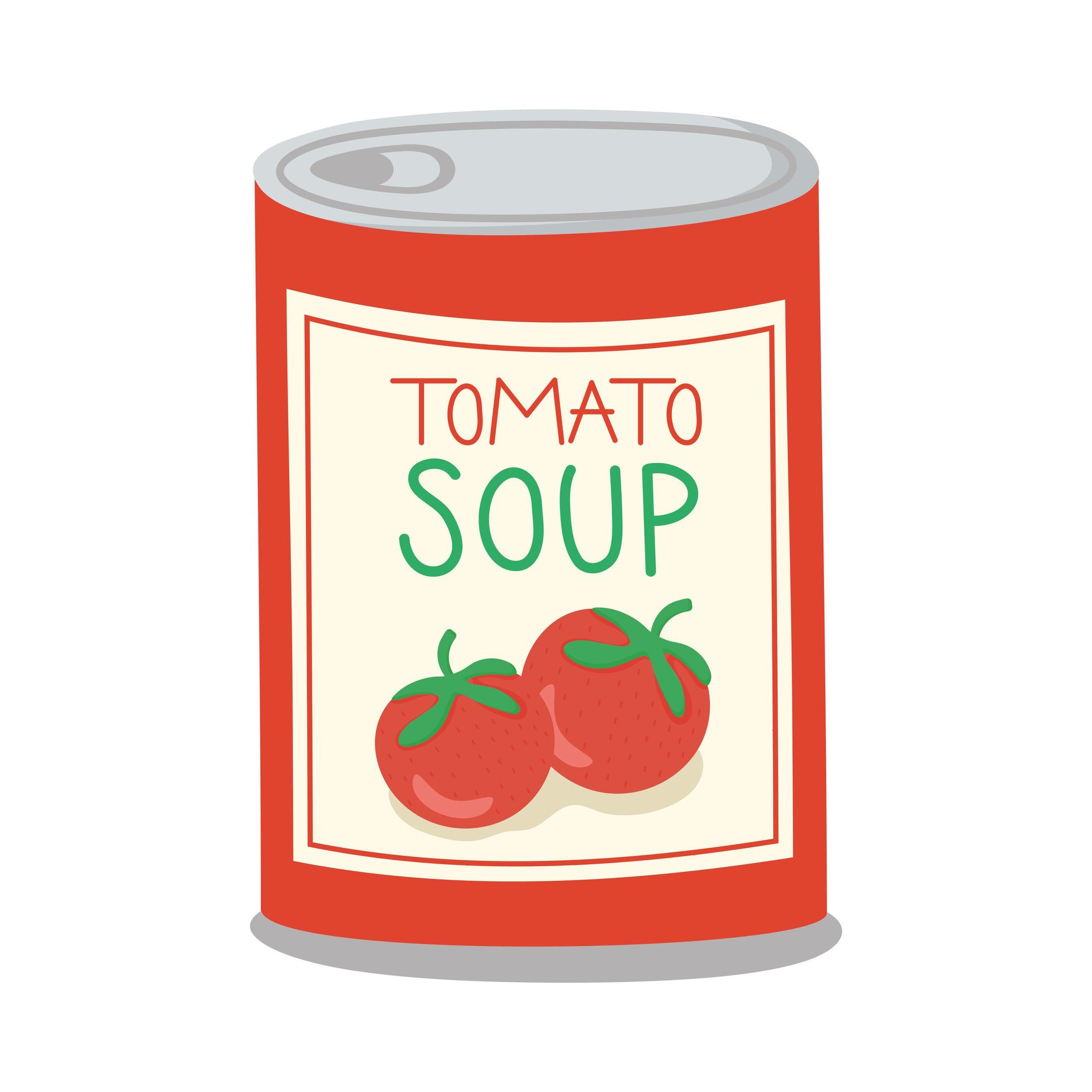 can of tomato soup 4215139 Vector Art at Vecteezy