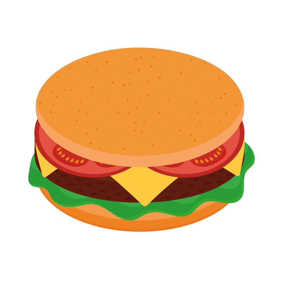 hamburguesa clásica americana vector