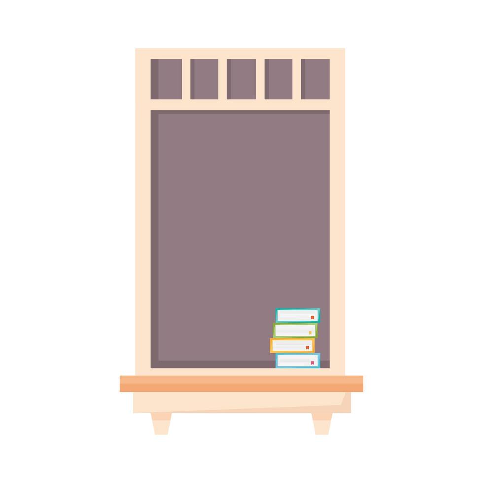 ventana exterior con libros vector