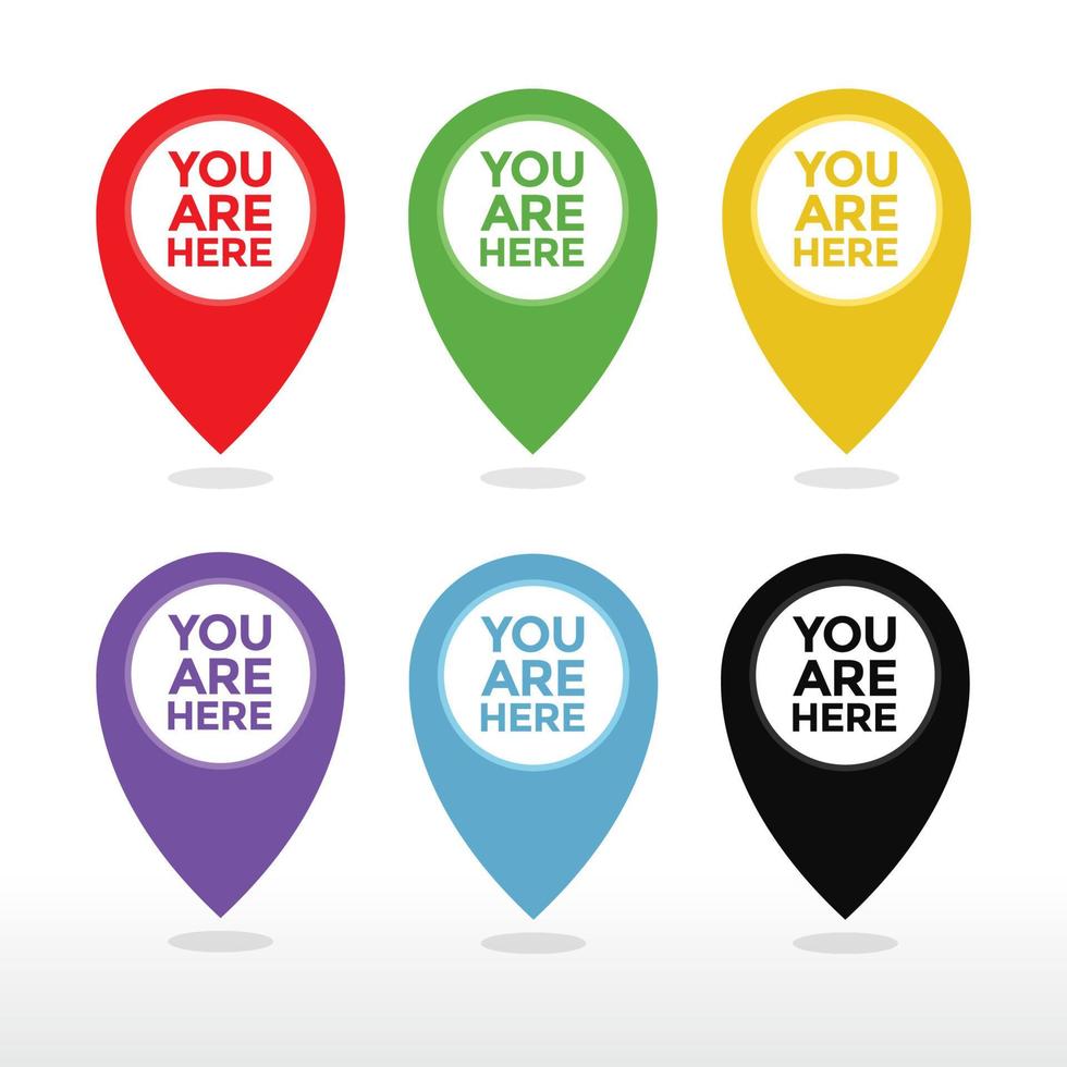 You are here map pointer icon. vector