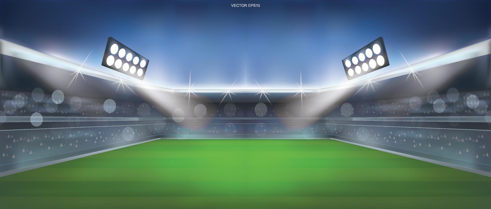 Football field or soccer field stadium background. Vector. vector