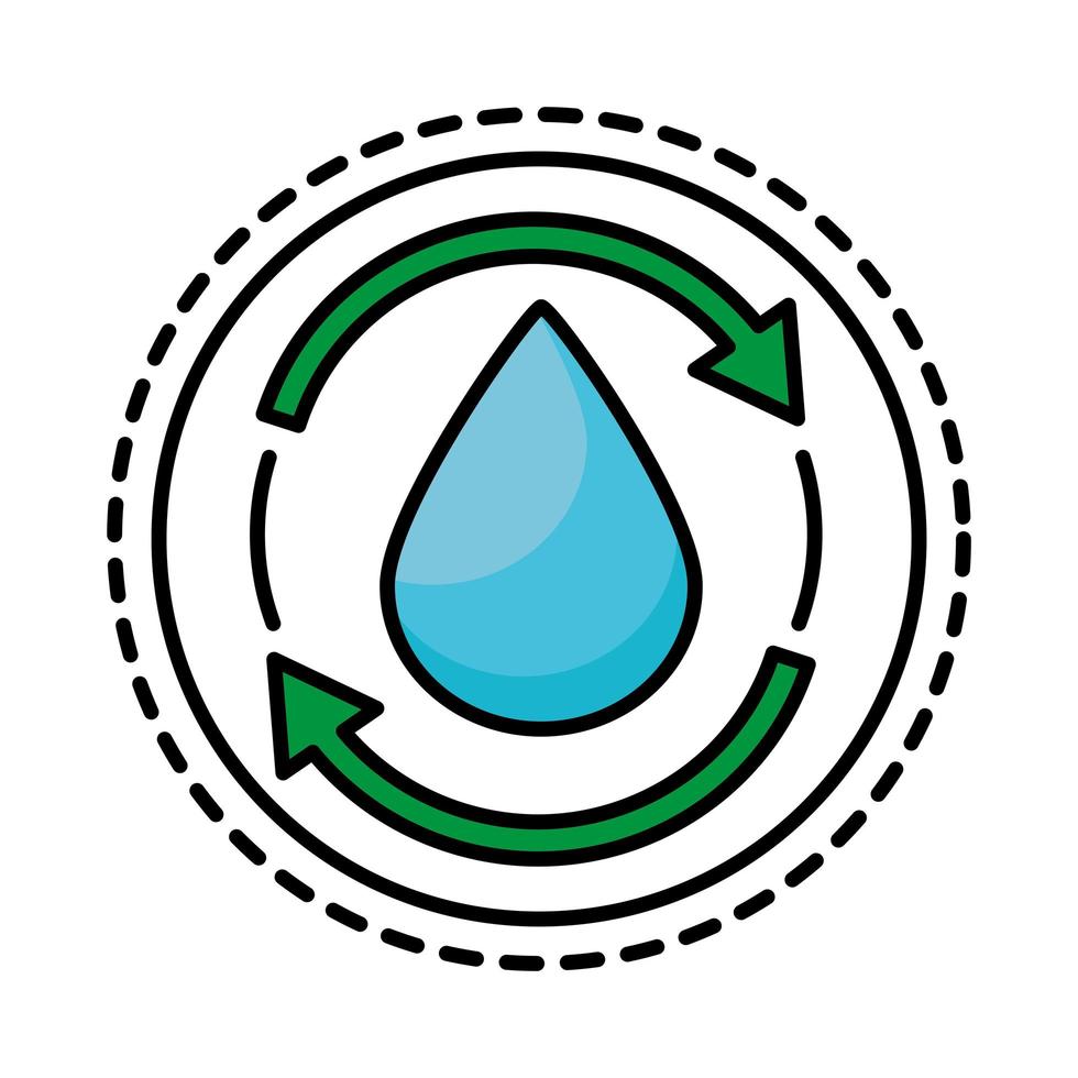 water drop and arrows vector