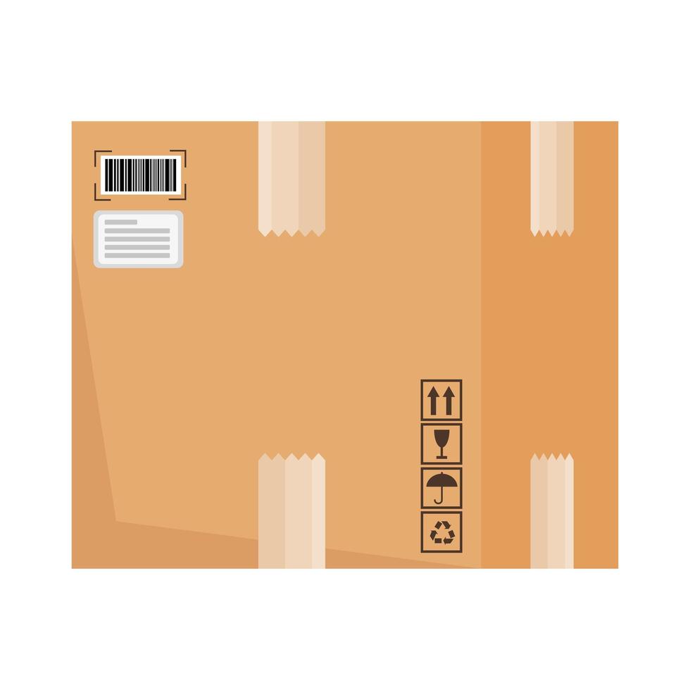 box carton packaging vector