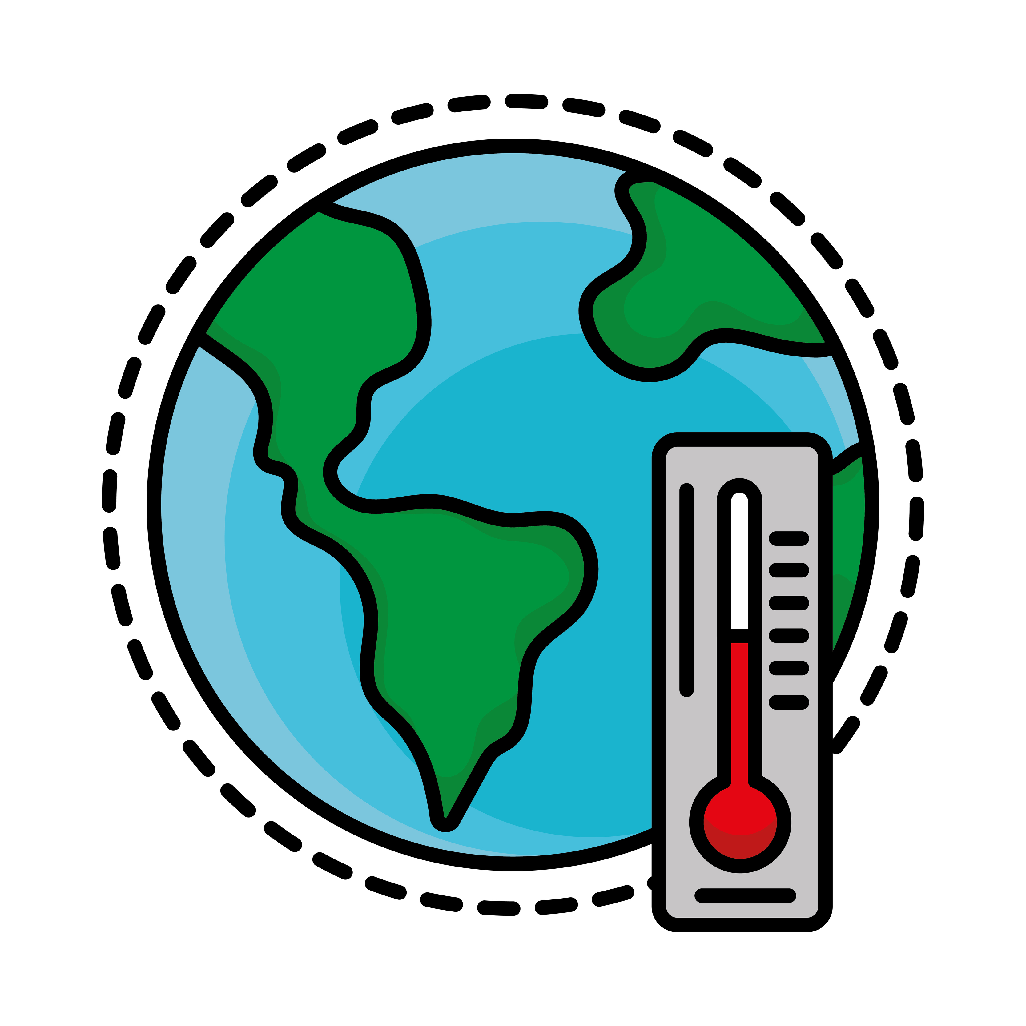 earth and thermometer 4215547 Vector Art at Vecteezy