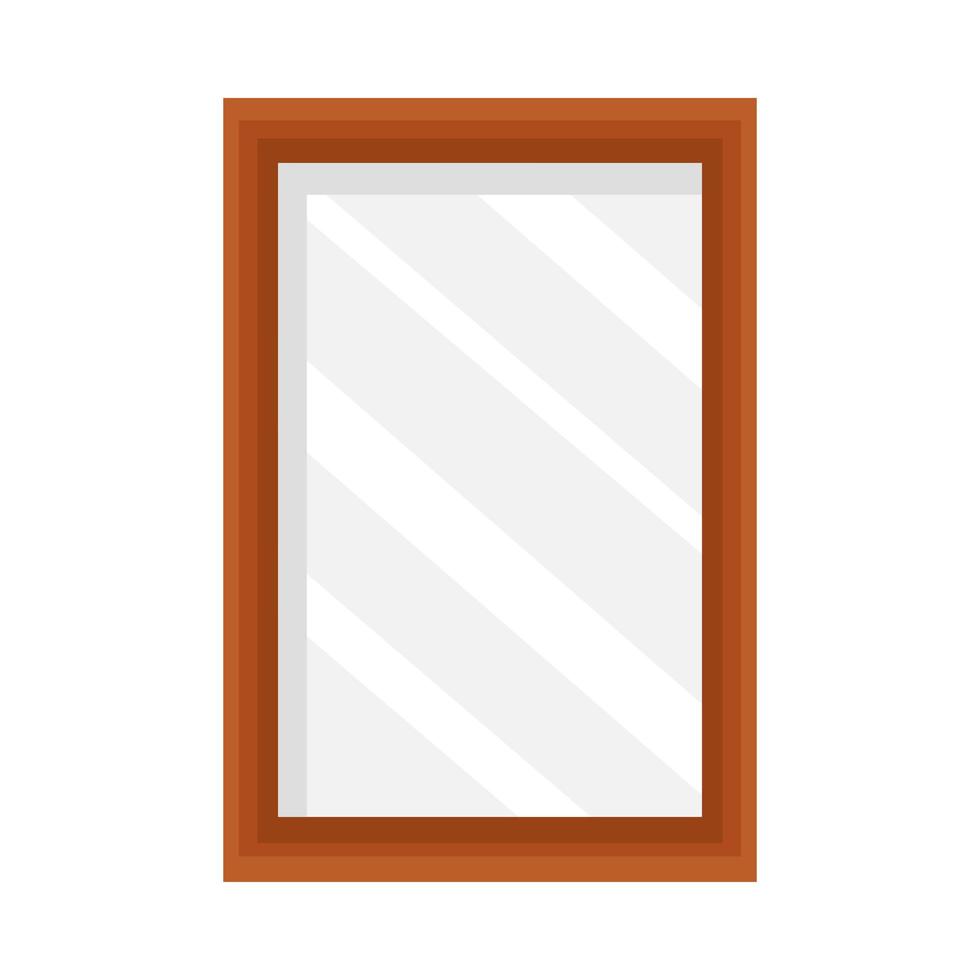 mirror wooden frame vector