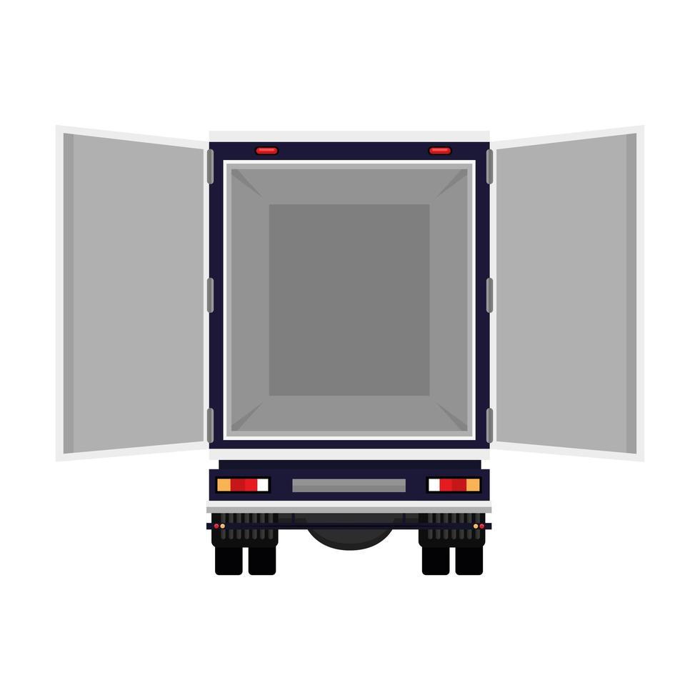 moving truck open vector