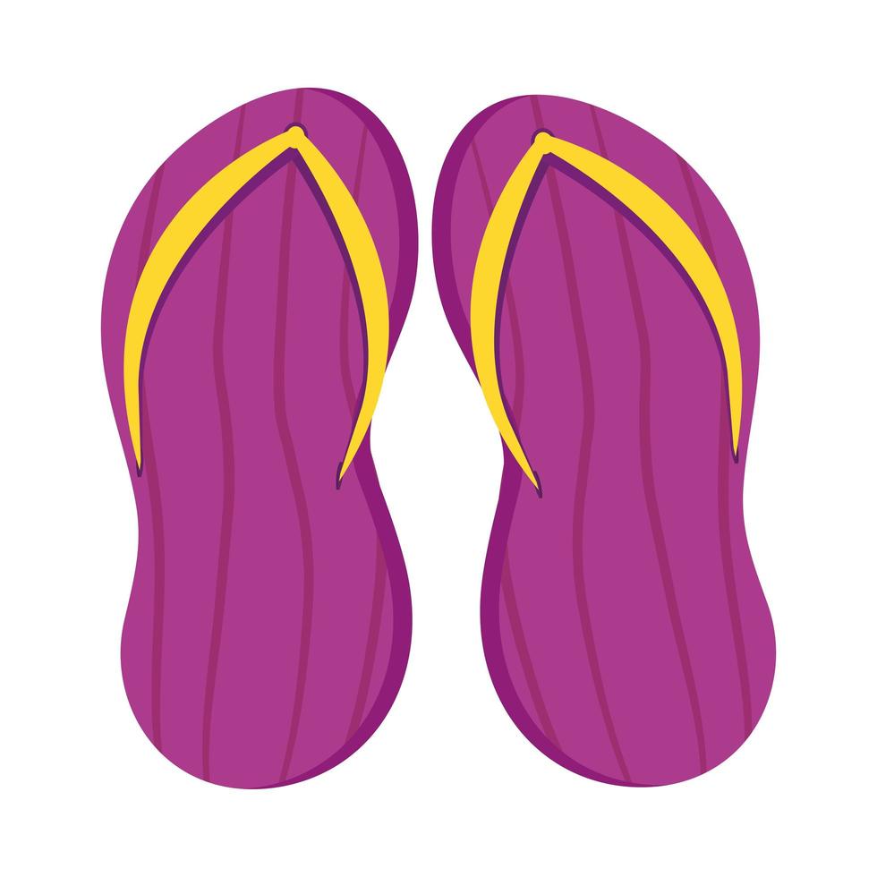 purple flip flops vector