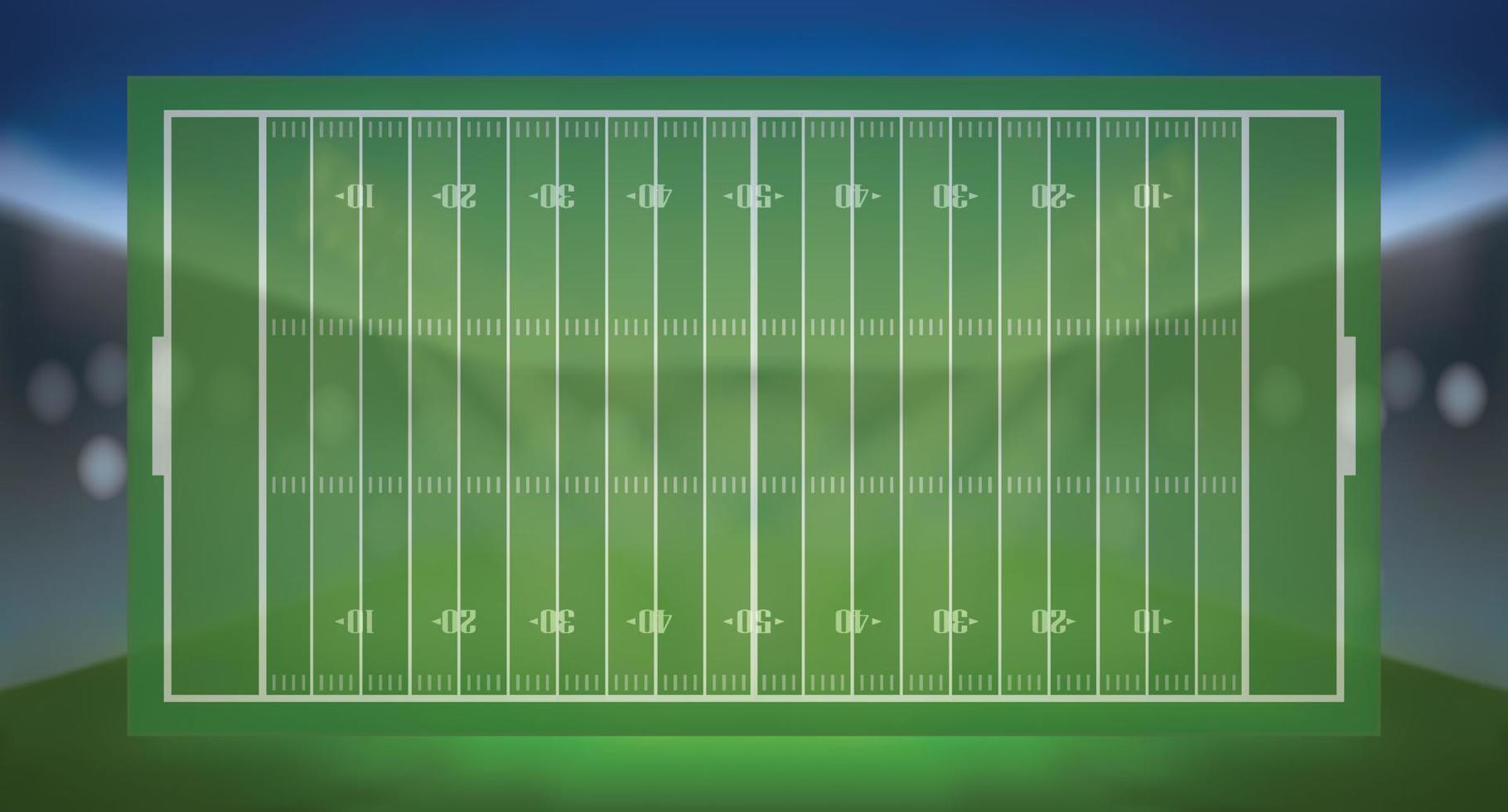 Football field with light blurred background of sports stadium. Vector. vector