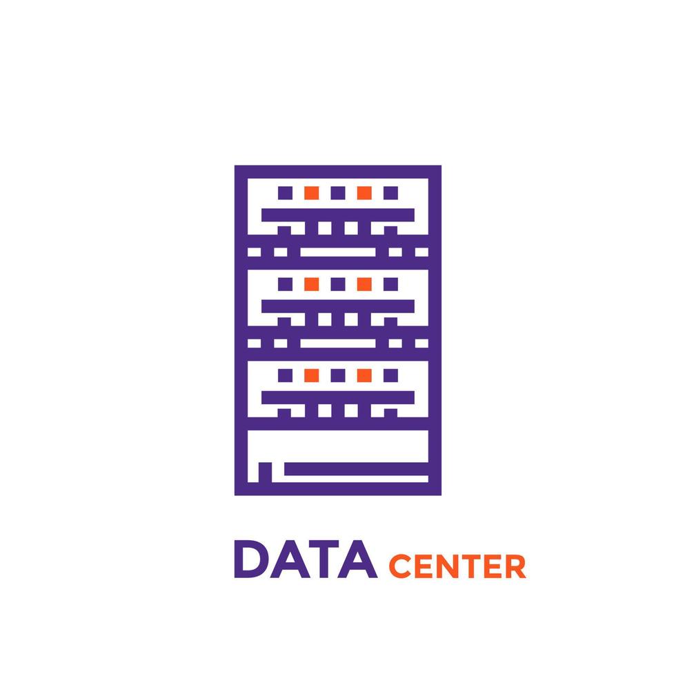 data center, server icon vector