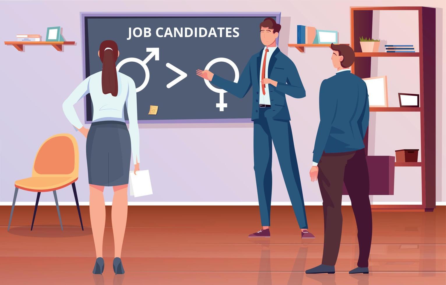 Gender Discrimination Background vector