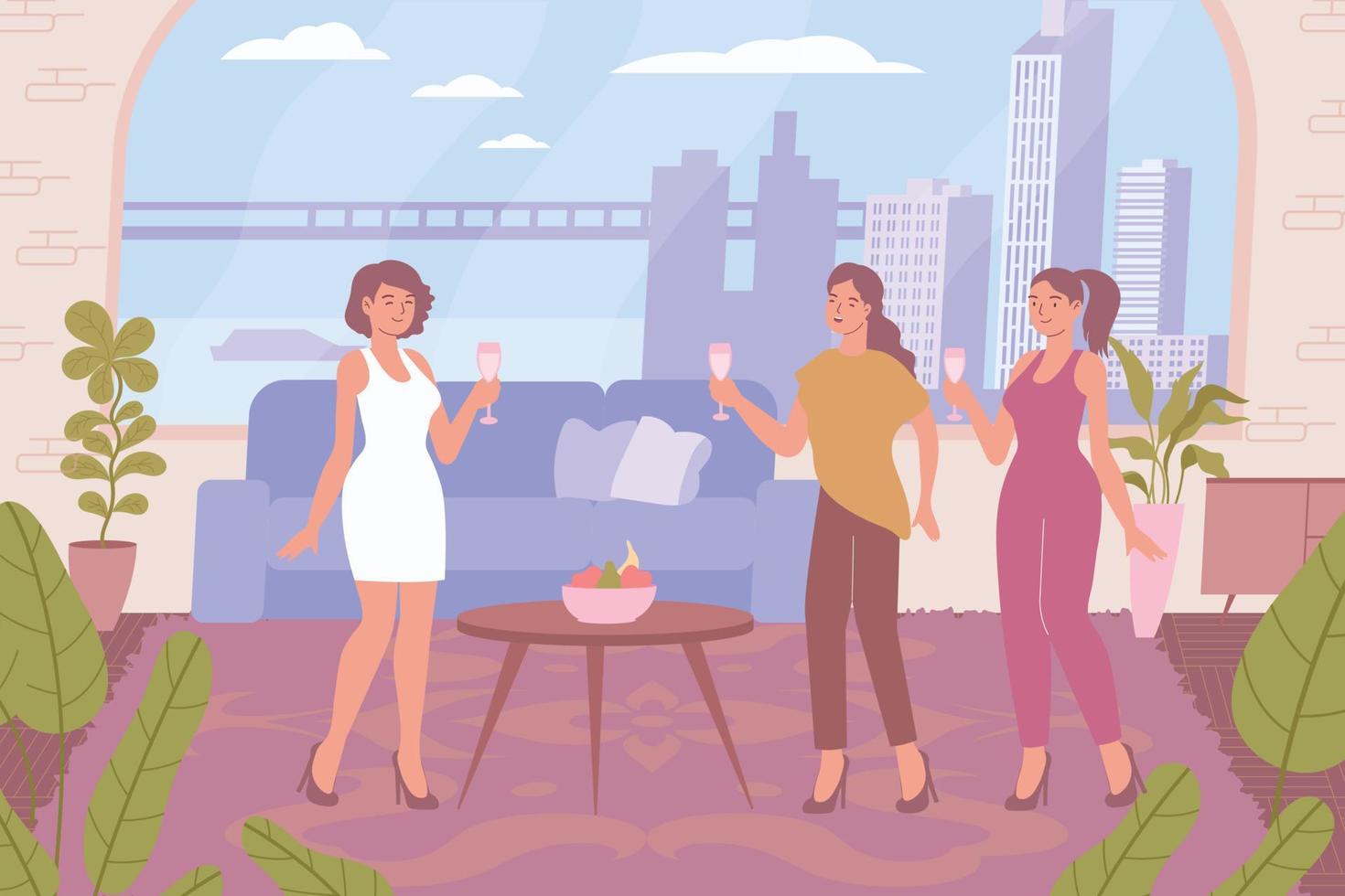 Celebrating Women Flat Illustration vector