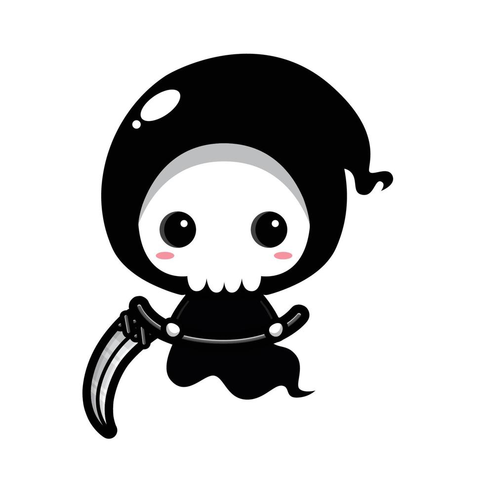 cute grim reaper vector design